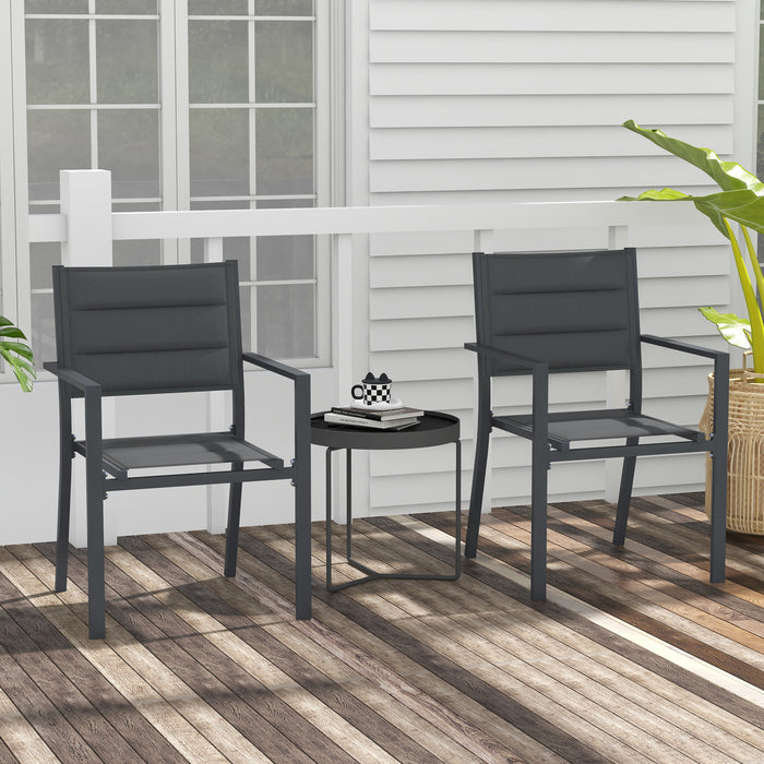 Aluminium Stacking Garden Chair Pair - Durable & Lightweight Outdoor Seating - Ideal for Patio, Poolside & Backyard Comfort