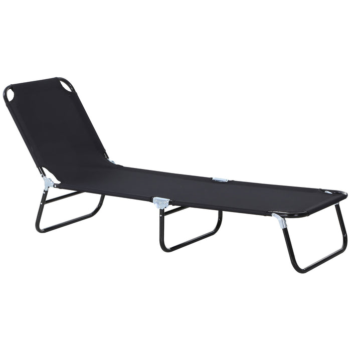 Lightweight Folding Sun Lounger - 5-Position Adjustable Backrest, Pool and Sunbathing Relaxation Chair - Ideal for Outdoor Leisure and Comfort