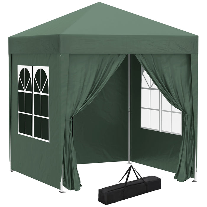 Green Pop-Up Gazebo - 2x2m Canopy for Outdoor Use - Ideal for Garden Parties & Events