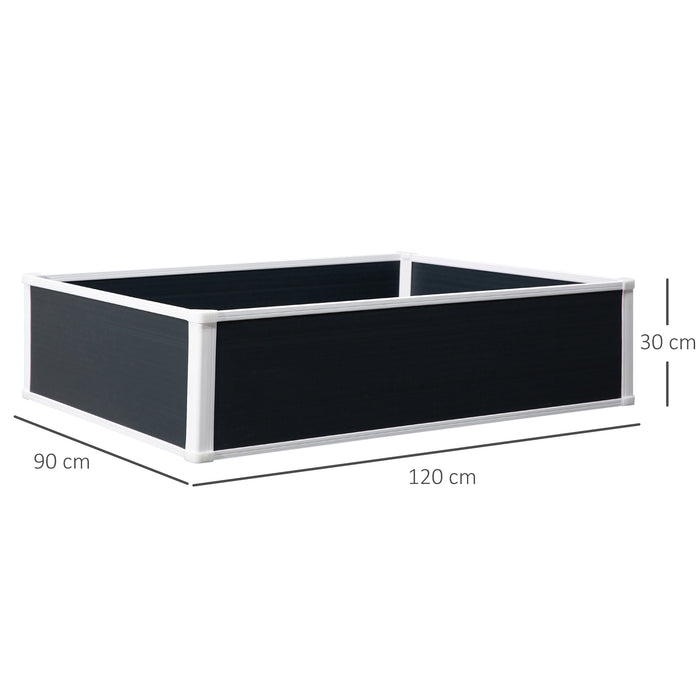 Garden Raised Bed Planter - Outdoor Patio Grow Containers for Plant, Flower & Vegetable Cultivation - Durable PP Material, 120 x 90 x 30 cm, Home Gardening Solution