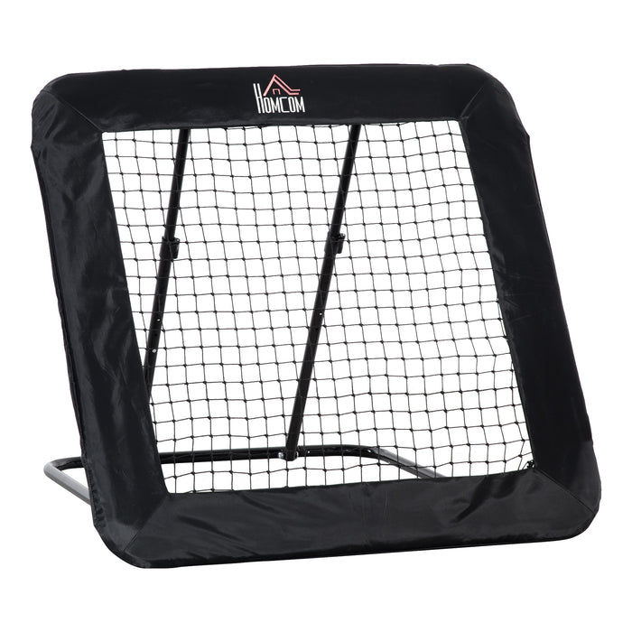 Adjustable Football Training Rebounder Net - Angle Pitch Back System with Target Goal - Quick Folding Design for Easy Setup & Portability