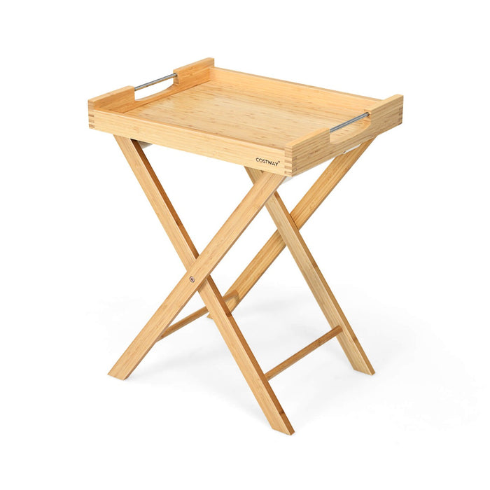 FSC Certified Folding Tray Table - Convenient and Portable Multi-purpose Furniture - Ideal for On-the-Go Dining and Workspace Needs