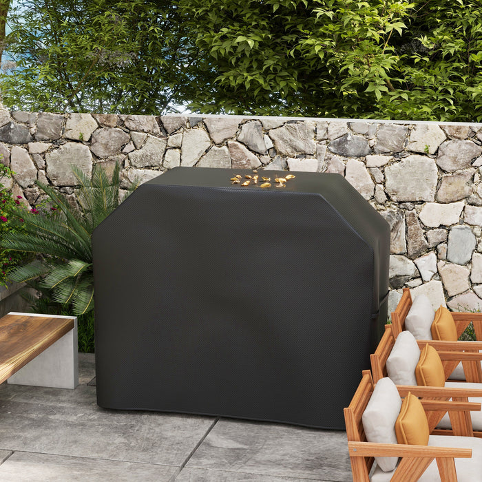 Heavy-Duty 147x61cm Grill Cover - Durable Plastic Coated Protection, Weather-Resistant - Ideal for Outdoor BBQs and Grill Protection