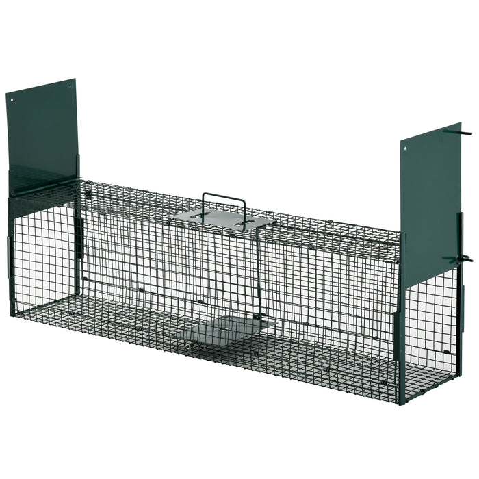 Humane Small Animal Live Trap - Dual-Door, Capture & Release for Rats, Mice, Minks, Rabbits, Raccoons, Gophers, Squirrels - Ideal for Home, Farm & Garden Pest Control