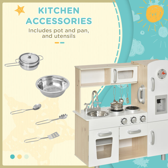 Luxury Play Kitchen Set with Interactive Ice Machine and Telephone - Pretend Cooking Accessories for Imaginative Play - Ideal for Young Chefs and Role-Playing Games