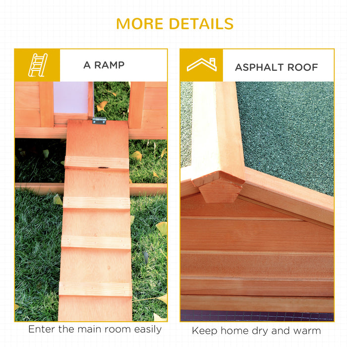 Outdoor Wooden Rabbit Hutch with Run - Large Guinea Pig Habitat House, Bunny and Ferret Cage, Spacious 309x79x86cm - Ideal for Pet Safety and Comfort