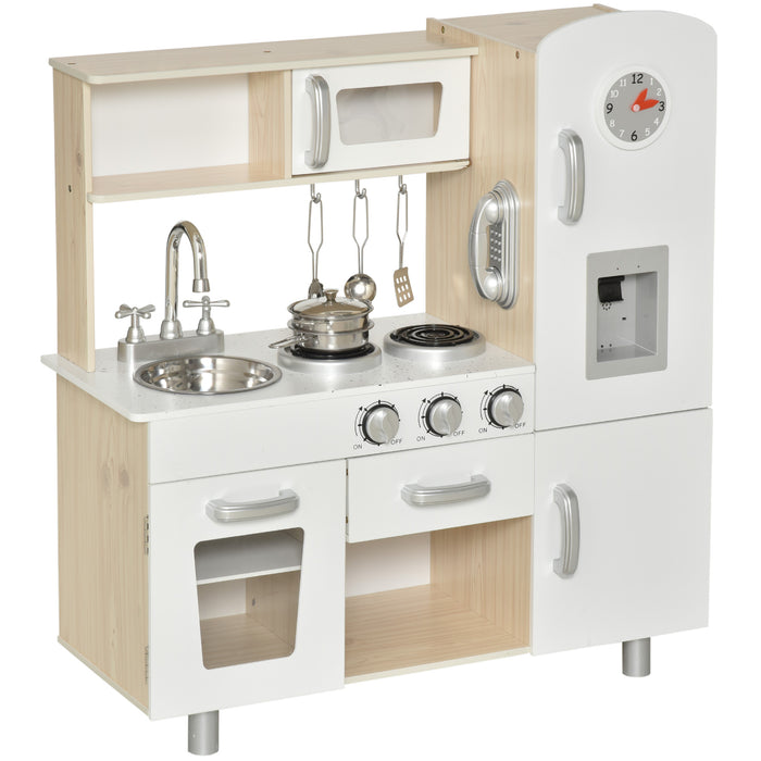 Luxury Play Kitchen Set with Interactive Ice Machine and Telephone - Pretend Cooking Accessories for Imaginative Play - Ideal for Young Chefs and Role-Playing Games