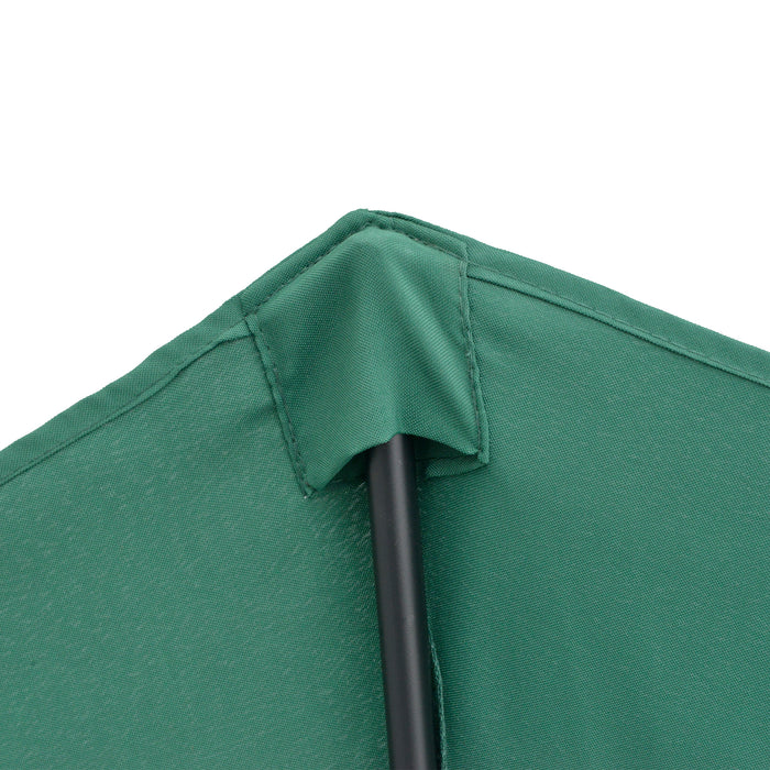 Half Parasol Balcony Umbrella - 2.7m Outdoor Shade with 5 Steel Ribs, Sturdy Construction in Green - Ideal for Garden, Patio, Balcony Spaces