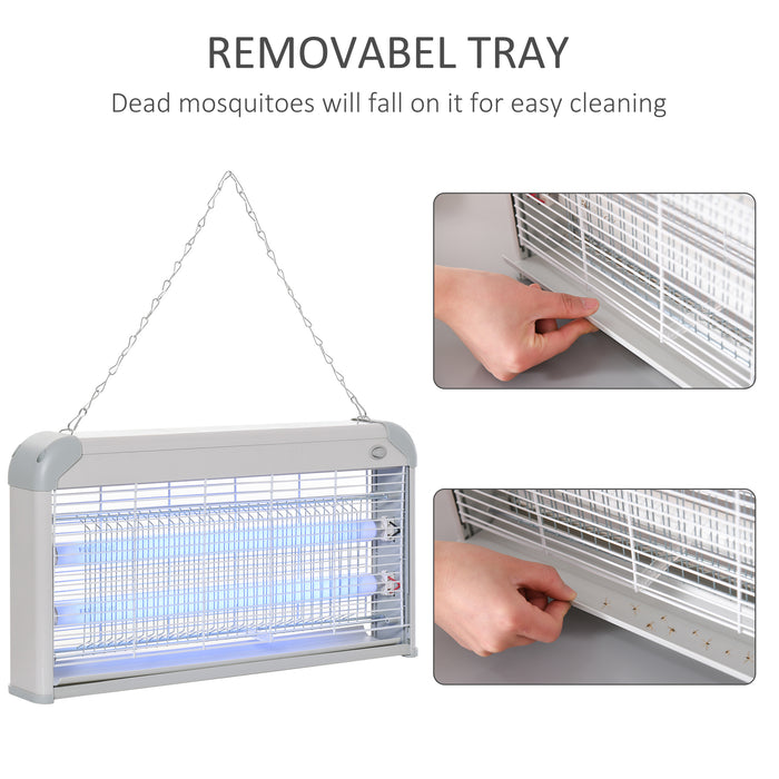 30W Electric Fly Mosquito Killer - Free Standing or Wall Hanging Bug Zapper with 60m2 Coverage - Efficient Insect Elimination for Home & Office Use