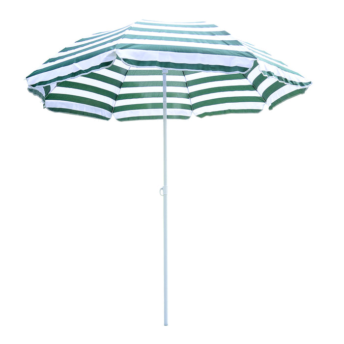 1.8m Large Patio Garden Umbrella - Folding Tilt Sunshade with Crank Mechanism for Beach - Ideal for Outdoor Sun Protection and Leisure Activities