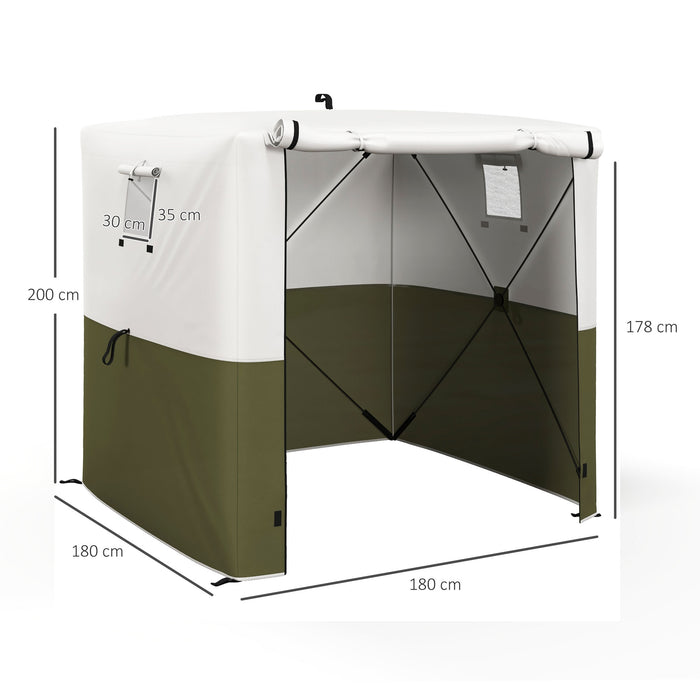 Pop-Up Gazebo 2x2m with Accessories - Easy Setup Outdoor Canopy, Green - Ideal for Garden Parties & Events