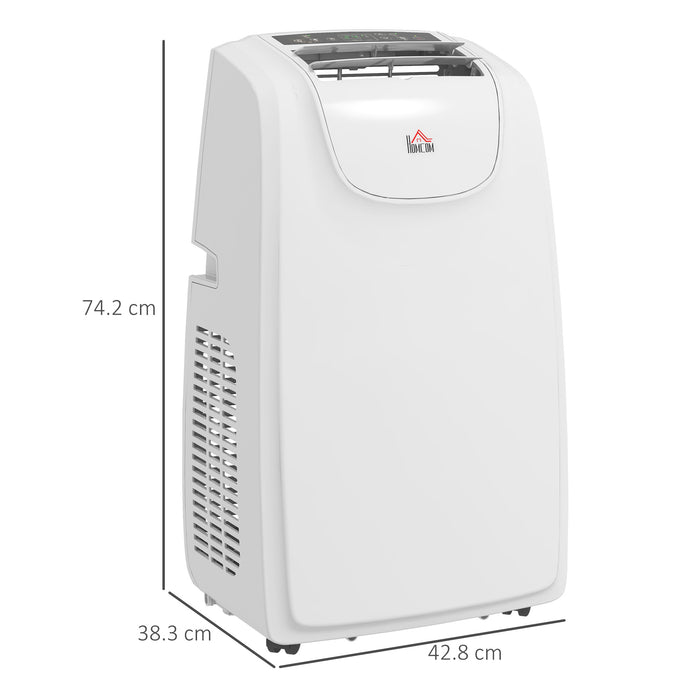 12,000 BTU Portable AC Unit - Air Conditioning with Dehumidifier, Quiet Operation & 24H Timer for Rooms up to 28m² - Easy Mobility with Wheels, Safe Child Lock Feature