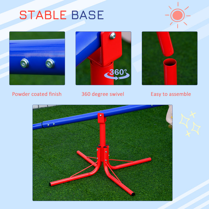 Rotating Seesaw for Kids - 360-Degree Metal Teeter Totter with Swivel Action - Fun Outdoor Play Equipment for Children