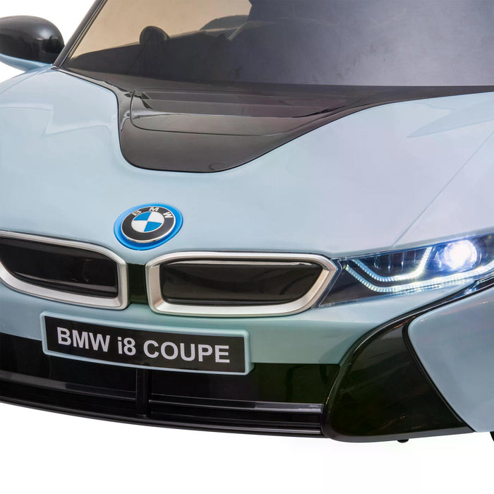 BMW i8 Coupe 6V Electric Ride-On Car - Licensed Kid's Toy Vehicle with Remote Control, Music, Horn - Perfect for Children Aged 3 to 8, Blue