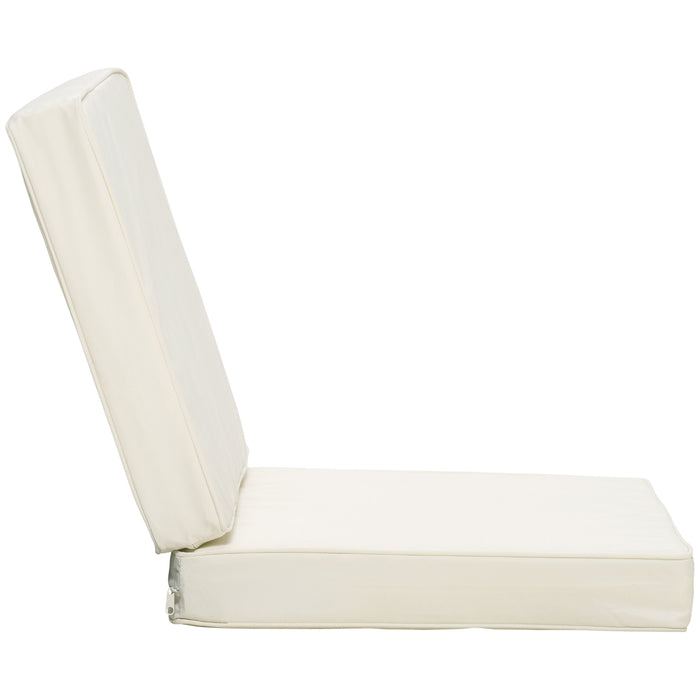 Outdoor Cushion Set - Garden Seat and Back Replacement Cushions 2-Pack, Cream White - Ideal Comfort for Patio Furniture