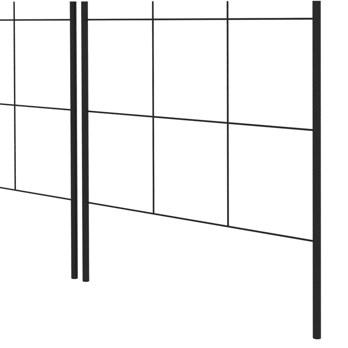 Garden Metal Trellis 2-Pack - Climbing Plant Support Frames with Grid Design - Ideal for Vine Growth and Garden Decor