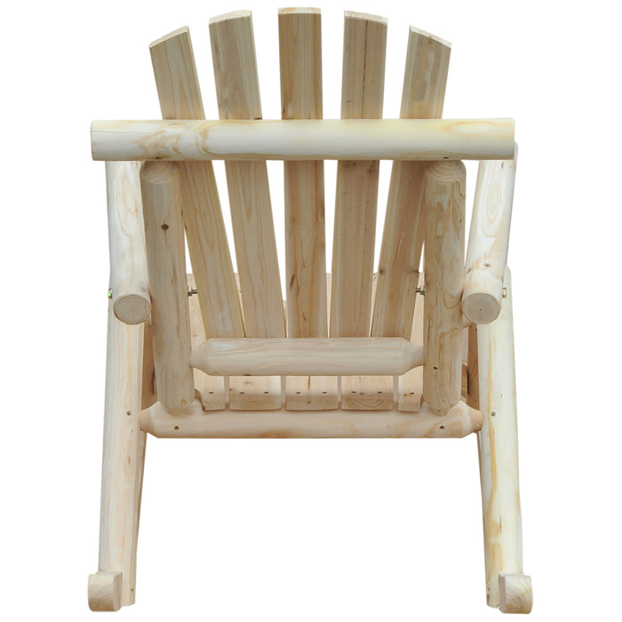 Cedar Wood Adirondack Rocking Chair - Ergonomic Porch Rocker for Garden and Outdoor Relaxation - Traditional Burlywood Finish