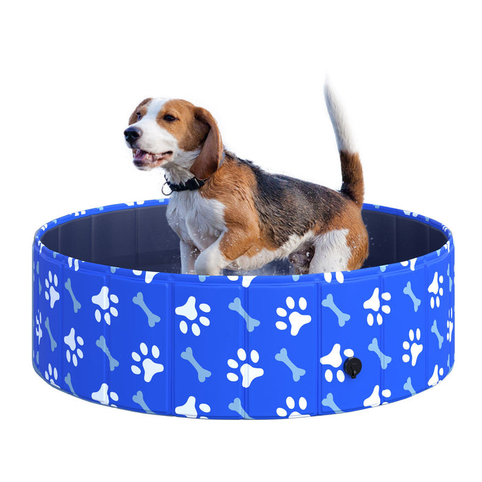 Foldable Pet Swimming Pool - Durable Dog & Cat Bathing Tub with Padded Bottom, 100 cm Diameter - Perfect for Indoor/Outdoor Use, Puppy Bath Time Fun