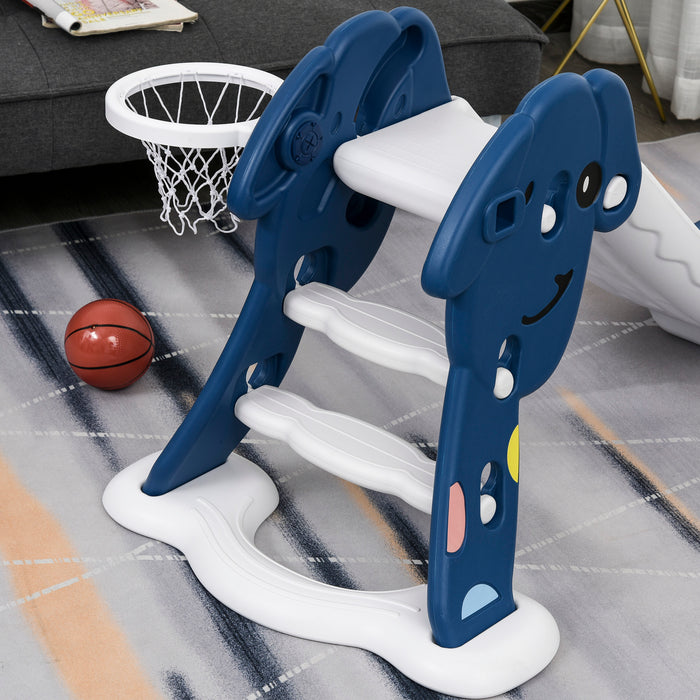 Toddler Climber and Slide Playset with Basketball Hoop - Freestanding Indoor/Outdoor Playground Equipment for Kids - Exercise and Fun with Slipping Slide and Sports Activity