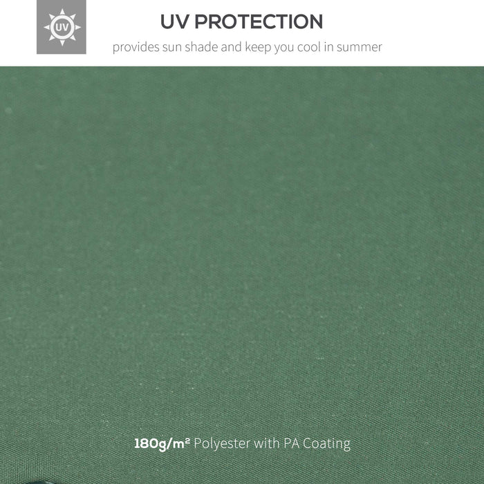 Gazebo Top Cover 3x3m - Double Tier Canopy Replacement, Pavilion Roof, Dark Green - Ideal for Outdoor Shelter and Garden Enhancement