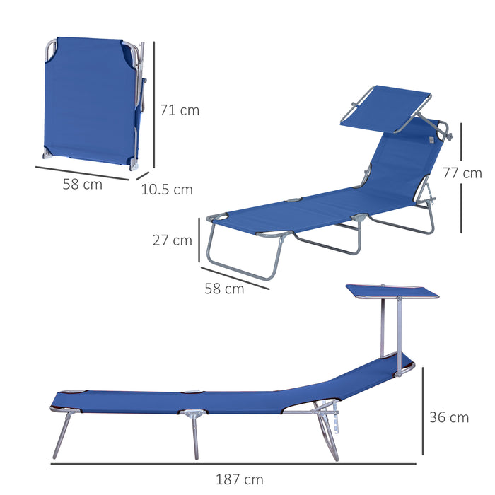 Foldable Sun Lounger Set with Canopy - Adjustable Patio Recliner Chairs, Breathable Mesh Fabric - Ideal for Outdoor Relaxation and Comfort