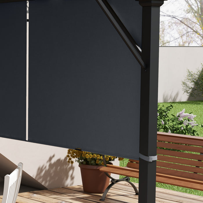 UV-Resistant Pergola Canopy 2-Pack - Easy Installation 3x3m Shade Cover in Dark Grey - Ideal for Outdoor Comfort & Sun Protection