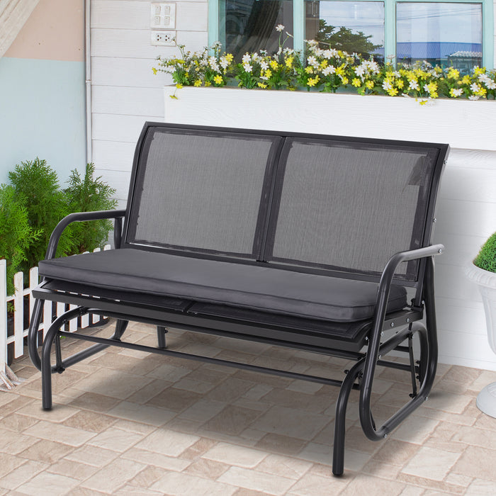 Outdoor Polyester Cushion for 2-Seater Swing Chair - Weather-Resistant Grey Pad - Comfort Upgrade for Garden Swing Seats