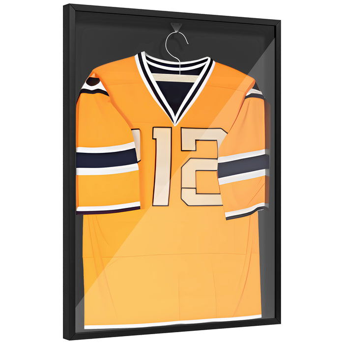 Acrylic Jersey Frame with UV Protection - Aluminium Sports Shirt Display Case, 60x80cm, Shadow Box Design - Ideal for Basketball, Football, Baseball Memorabilia Collectors