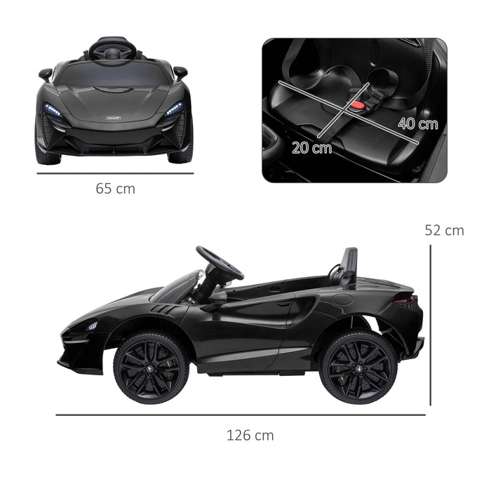 McLaren Ride-On Electric Car for Kids - 12V Battery-Powered with Remote Control, Butterfly Doors, Horn, LED Headlights, MP3 Player - Perfect for Young Driving Enthusiasts