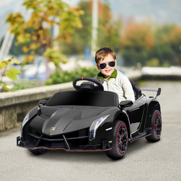 Lamborghini Veneno 12V Ride-On - Children's Electric Sports Car with Bluetooth and Remote - Portable Battery-Powered Toy Vehicle for Ages 3-6