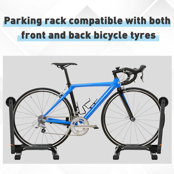 Foldable Metal Bike Rack with Nylon Finish - Accommodates up to 5.5cm Wide Wheels for Secure Parking Storage - Ideal for Urban Cyclists & Space-Saving Solutions