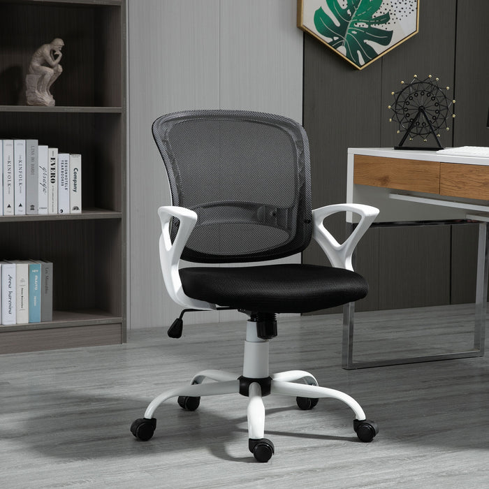 Mesh Ergonomic Office Swivel Chair - Lumbar Support, Adjustable Height & Armrests, Breathable Design - Ideal for Extended Desk Work & Comfort