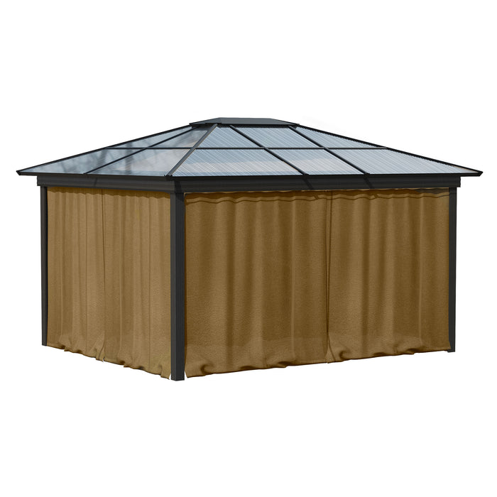 Gazebo Upgrade - 4-Panel Zippered Curtain Sidewalls for 3x3m Gazebos - Ideal for Outdoor Privacy and Protection