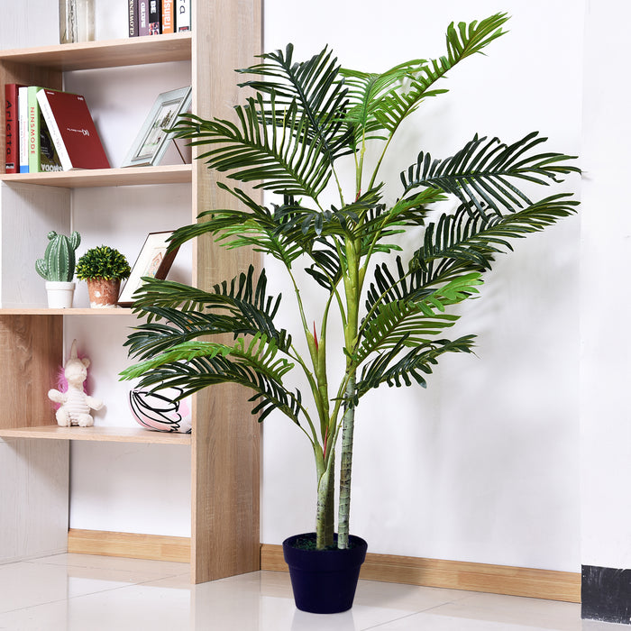 Artificial Palm Tree - 150cm Decorative Faux Greenery with Lush Leaves - Tropical Ambience for Home or Office Decor