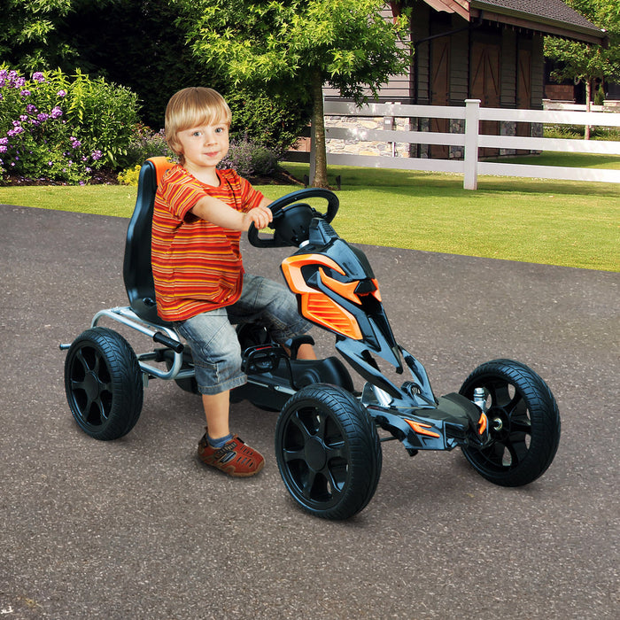 Pedal-Powered Go Kart for Kids - Fun Outdoor and Indoor Riding Toy with Braking System - Ideal for Energetic Play and Exercise