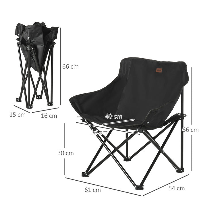 Ultra-Portable Lightweight Folding Camping Chair - Includes Carrying Bag & Storage Pocket Ideal for Outdoor Activities - Great for Festivals, Fishing, Beach and Hiking Enthusiasts