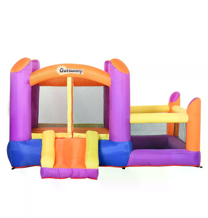 Inflatable Kids Bounce Castle with Slide and Pool - 3-in-1 Outdoor Trampoline, Water Play Area - Fun Activity Center for Children Ages 3-12