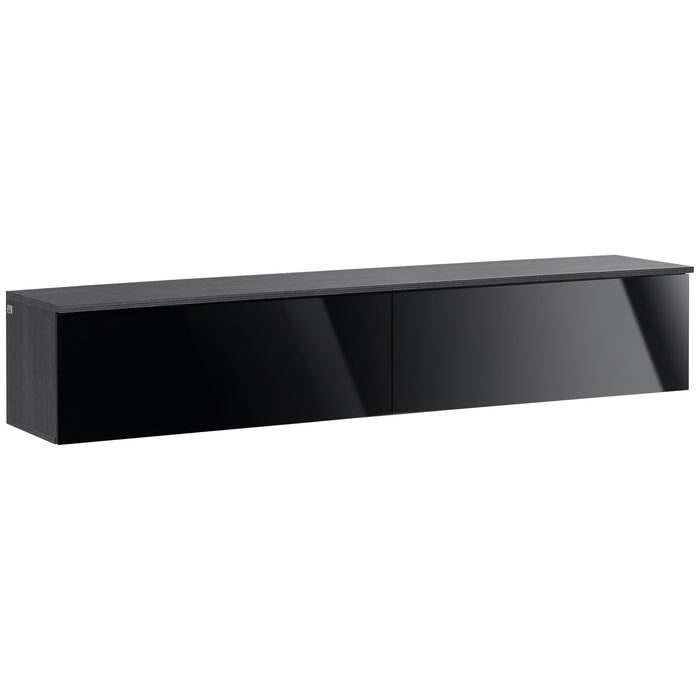 High Gloss Floating TV Stand for 70-inch Screens - Wall-Mounted Entertainment Unit with Storage - Modern Media Console for Living Room Spaces