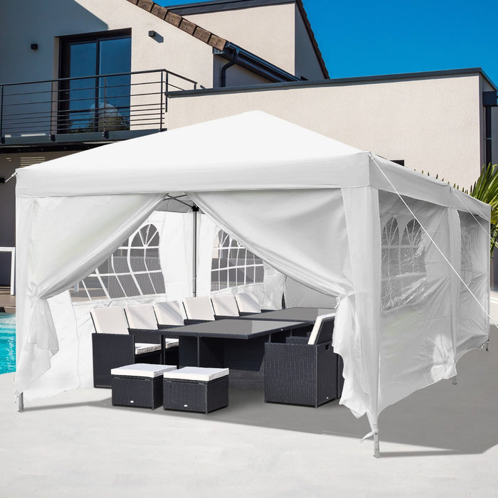 Deluxe Pop Up Gazebo - 6m x 3m White Marquee for Outdoor Events - Perfect Shelter for Parties, Markets, and Garden Gatherings