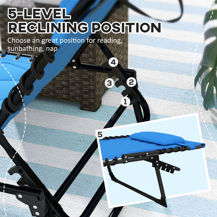 Foldable Outdoor Sun Lounger with 5-Position Backrest - Padded Tanning Chair with Convenience Side Pocket - Ideal for Patio Relaxation and Sunbathing