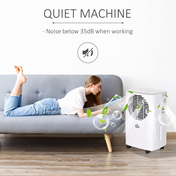 Compact Dehumidifier with Digital Humidity Monitor - Dual-Speed, Auto-Drain Function, and Timer - Ideal for Bedroom and Living Room Comfort