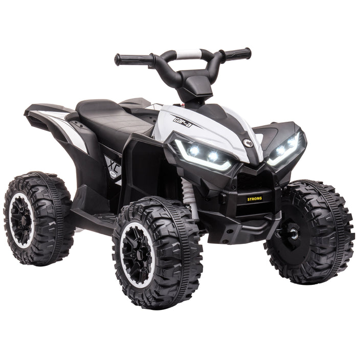 12V Quad Bike ATV Ride-On - Forward/Reverse, High/Low Speed, Slow Start, Suspension, Horn & Music Features - Perfect Play Vehicle for Kids