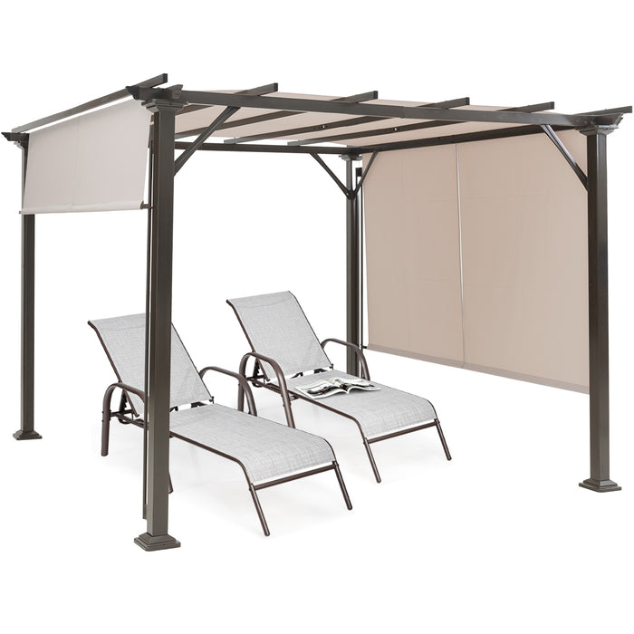 2PCS 16x4 Ft - Universal Beige Canopy Replacement for Pergola Structure - Ideal for Outdoor Living Spaces