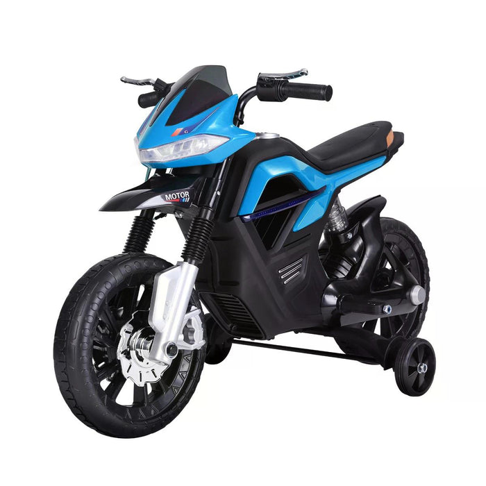 Kids Motorbike Scooter - 6V Electric Ride On with Brake Lights and Music - Ideal for Toddlers and Young Children