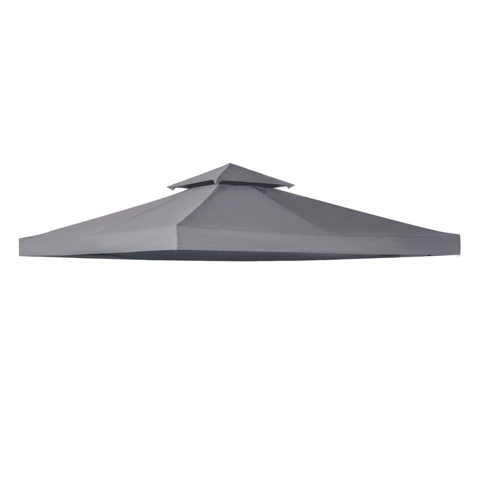 Gazebo Canopy Replacement Roof - 3x3m Deep Grey Top Cover, Weather-Resistant - Ideal for Outdoor Events and Garden Shade