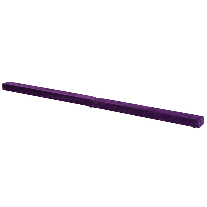 Balance Beam Trainer - 2.1 Meter Gymnastics Beam, Durable Purple Practice Equipment - Ideal for Budding Gymnasts and Athletes