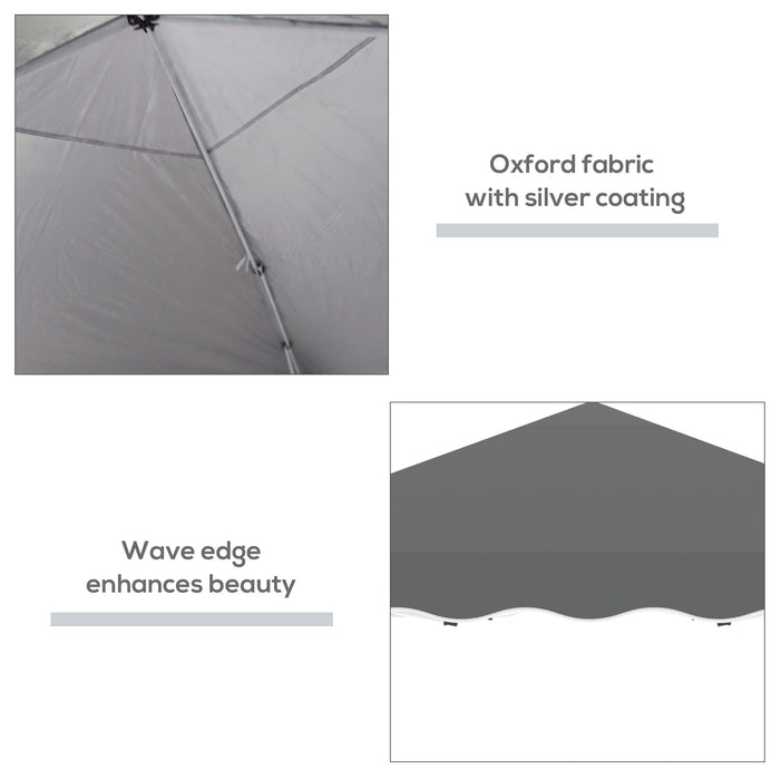 3x3m Pop-Up Gazebo - Heavy-Duty Outdoor Camping and Party Tent with Portable Carry Bag - Ideal Shelter for Events, Picnics & Gardens