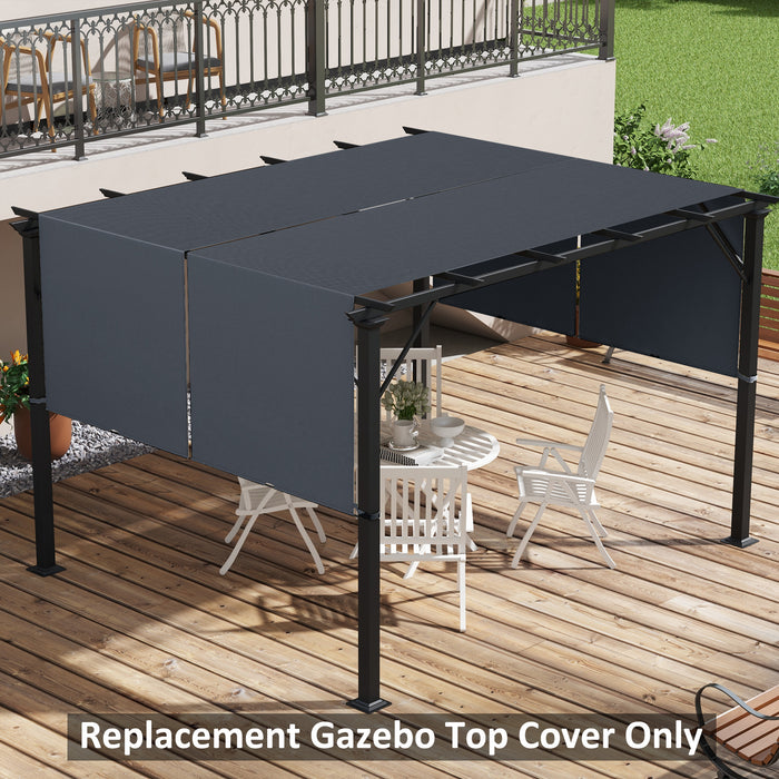 UV-Resistant Pergola Canopy 2-Pack - Easy Installation 3x3m Shade Cover in Dark Grey - Ideal for Outdoor Comfort & Sun Protection