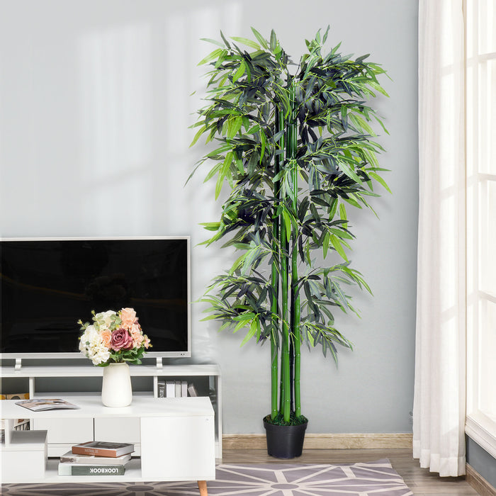 Artificial 6ft Bamboo Tree in a Pot - Lush Green Faux Plant for Decor - Ideal for Home and Office Aesthetics