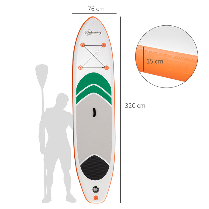 Inflatable Non-Slip SUP Board with Aluminium Paddle - 10'6" Long, 30" Wide, 6" Thick, Complete with ISUP Accessories - Perfect for Paddleboard Enthusiasts and Water Sport Adventures